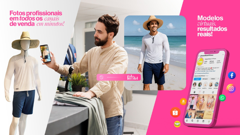 FotoModel transforma suas ideias em criações visuais inovadoras, explorando um mundo sem fronteiras.